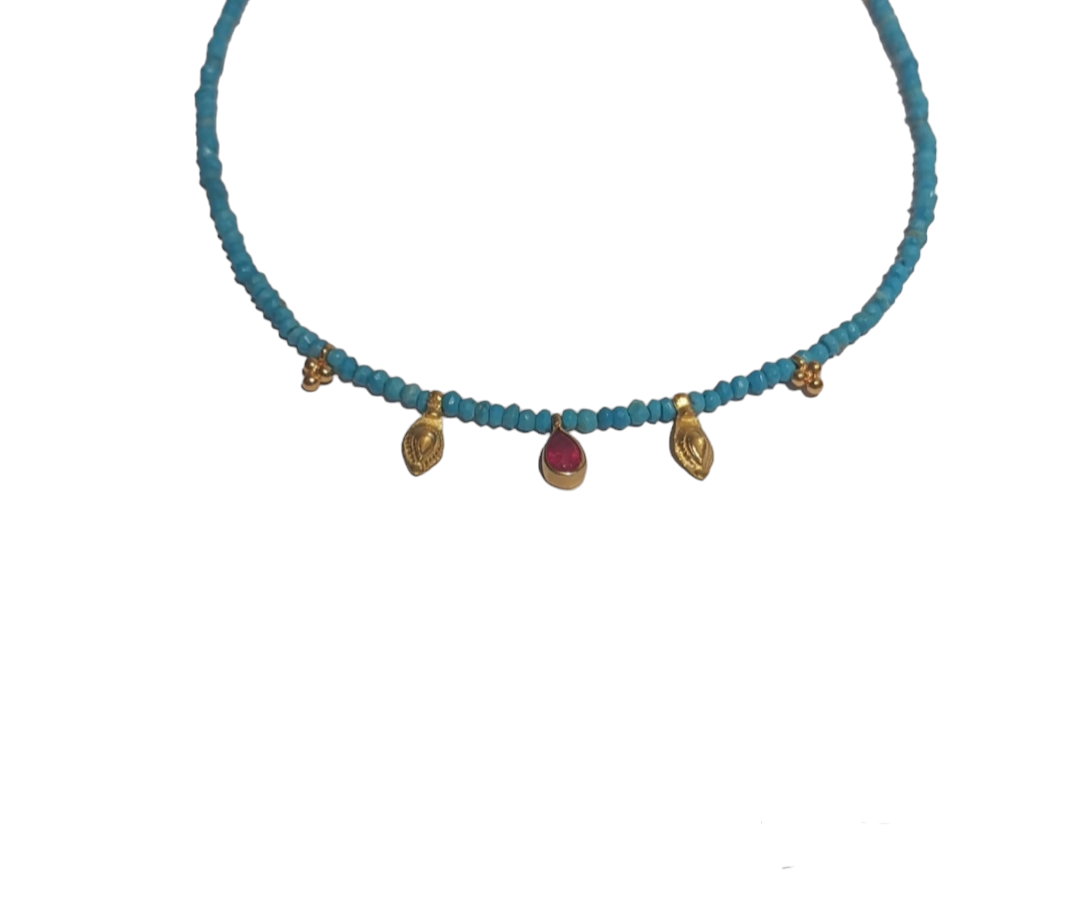 N°06 DEVI TURQUESA RUBI NECKLACE