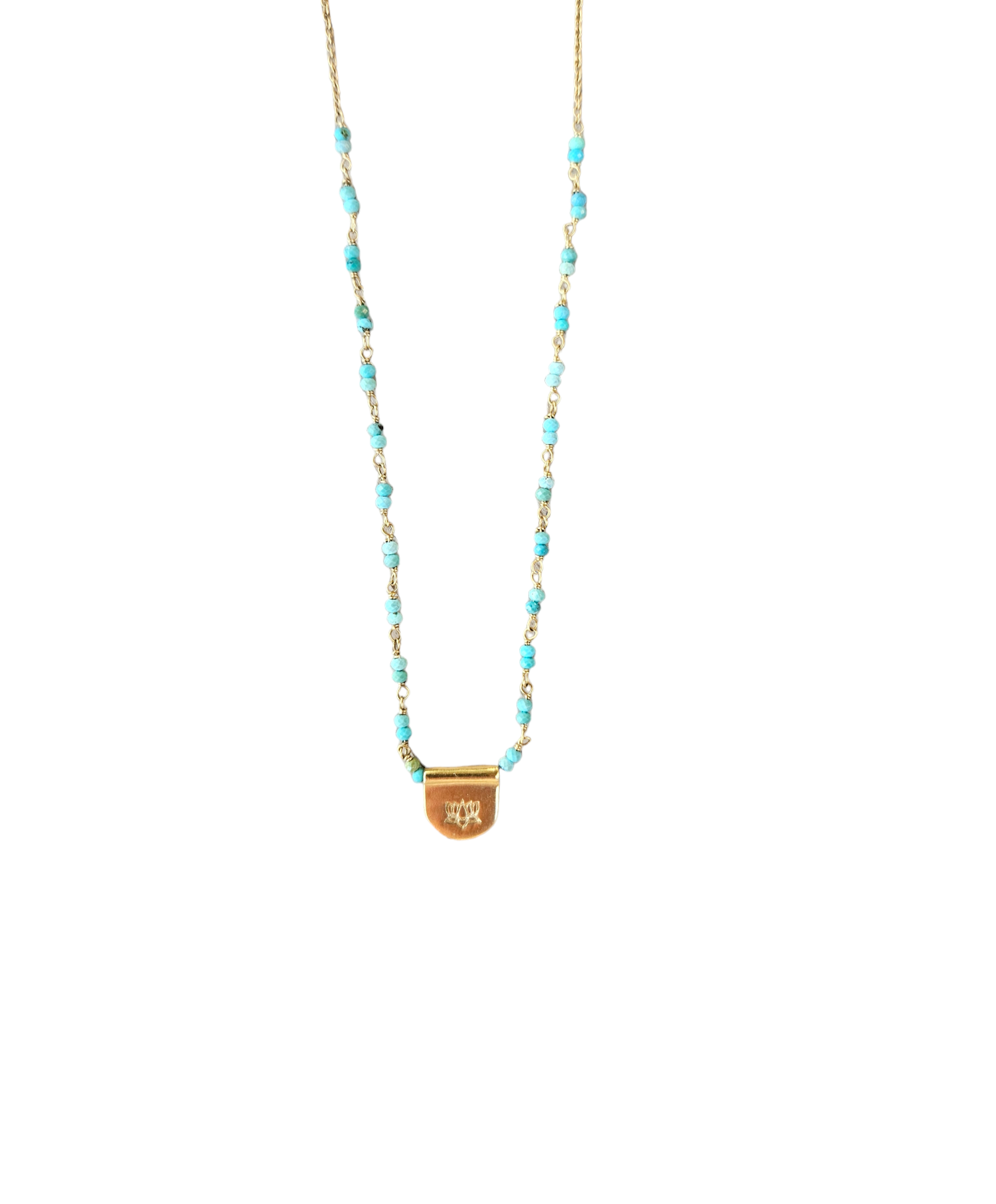 N°30 BLOOM FLOWER TURQUOISE NECKLACE