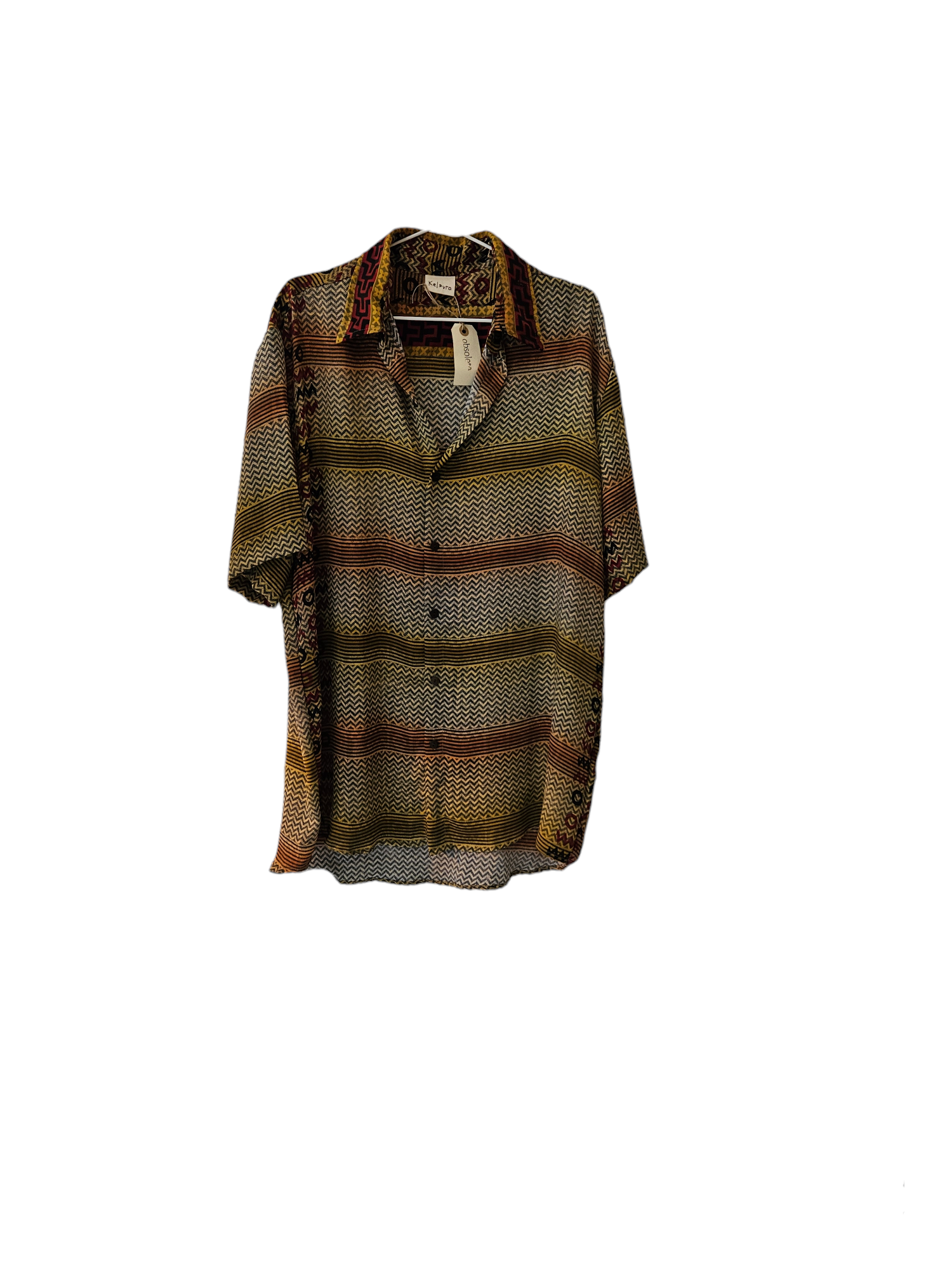 SHORT ARM SLEEVE SILK SHIRT