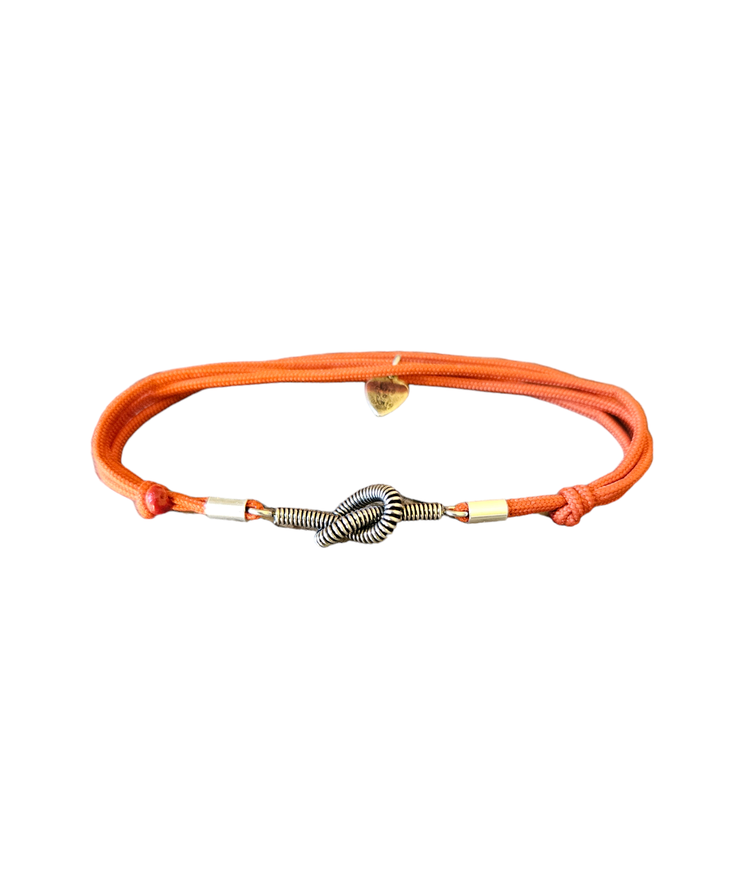 IN AGED SILVER BASS STRING ON CORD BRACELET