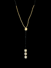 Nataraj Collection - Y Kare Black  Necklace