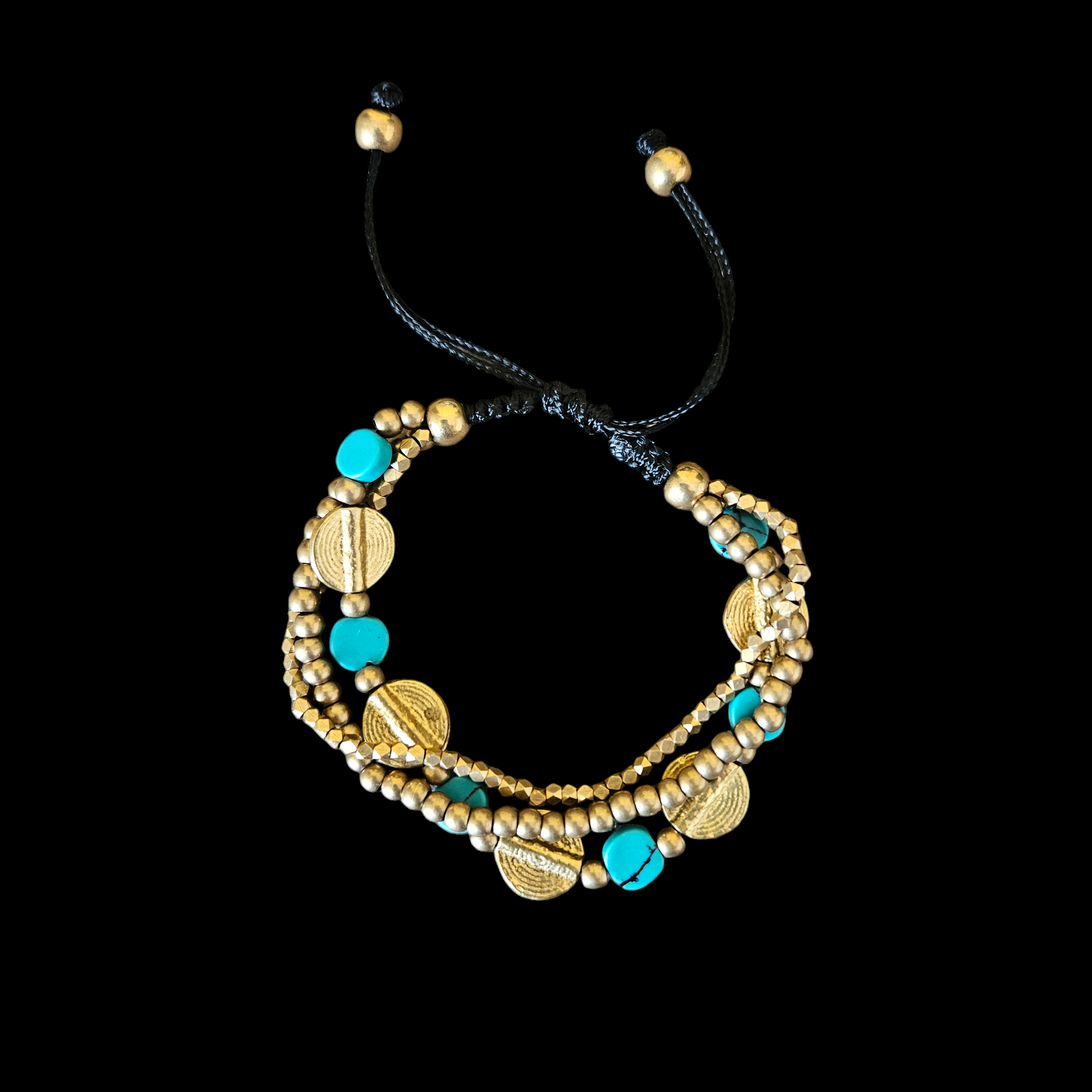 Nataraj Collection - Spiral Gini Turquoise Bracelet
