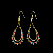 Nataraj Collection - V Design Multicolor Earrings
