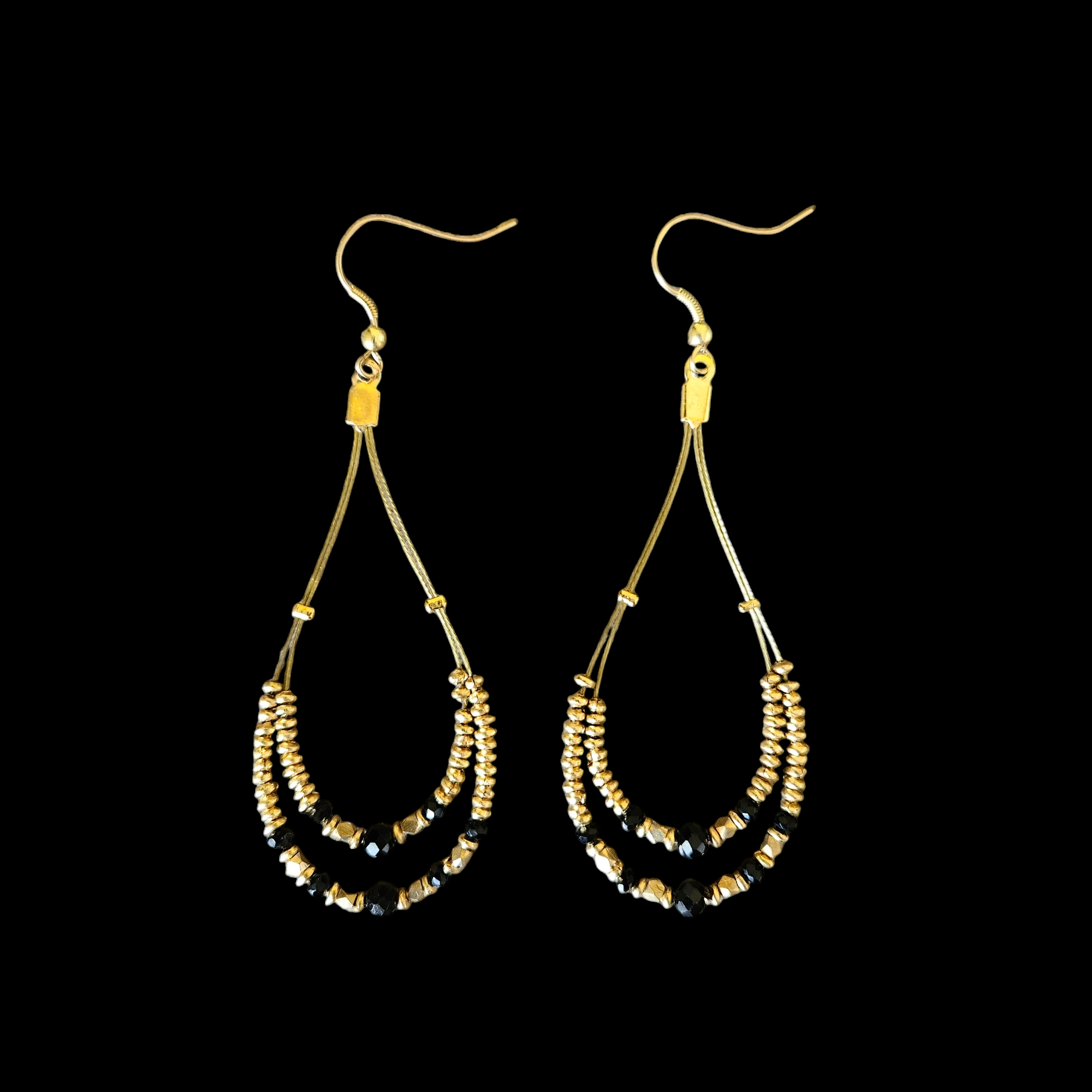 Nataraj Collection - Orchis Black Earrings