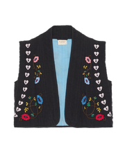 SAMIRA VEST Organic Cotton Almost Black - ONESIZE