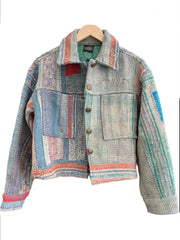 KANTHA FRONT POCKETS JACKET