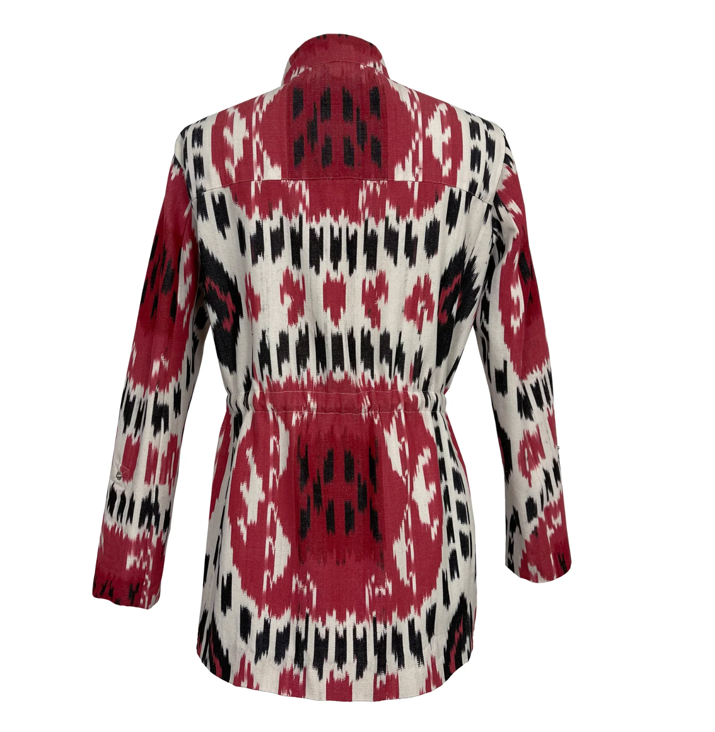 Red Rainbow Ikat Safari Jacket