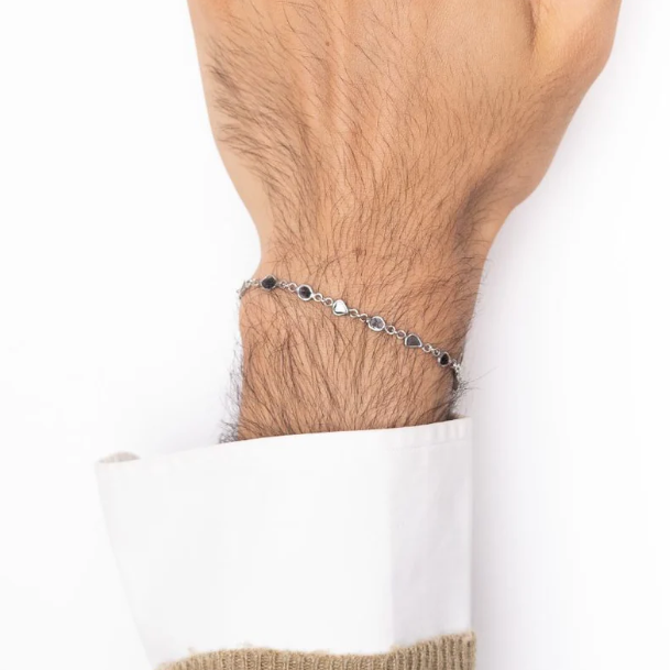 BLACK POLKI BRACELET