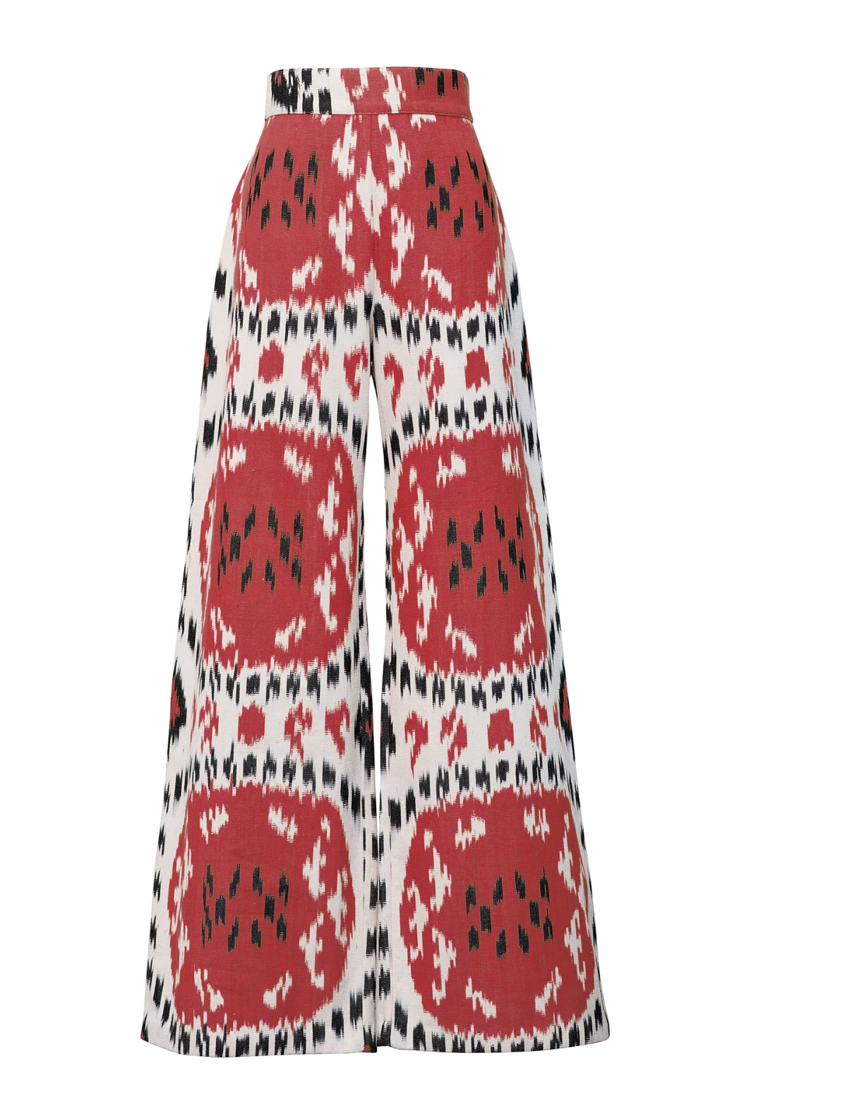 Red Rainbow Ikat Safari Pants