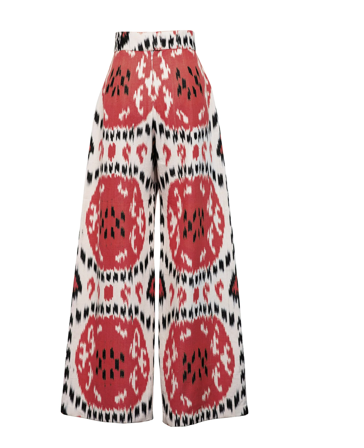 Red Rainbow Ikat Safari Pants