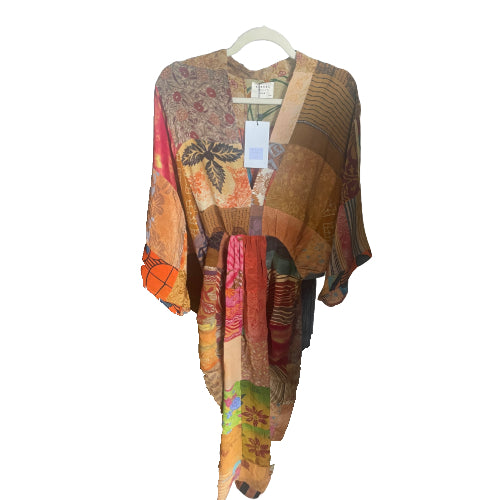 JUNO SILK PACHWORK DRESS