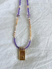 THE SUN RECTANGULAR AMULET NECKLACE