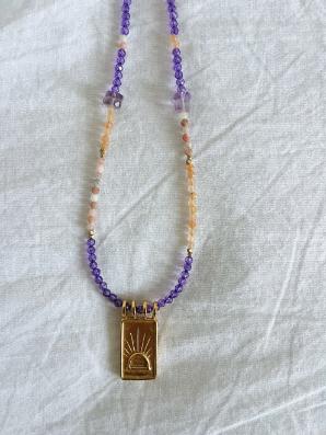 THE SUN RECTANGULAR AMULET NECKLACE