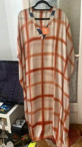 Silk Shibori long kaftan