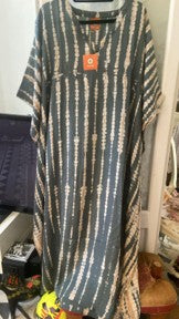 Silk Shibori long kaftan