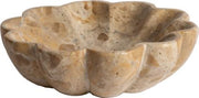 Round Serving bowl, marble, beige, 4xø15 cm