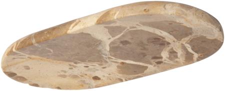 Cutting board oval, marble, beige, 23x12 cm