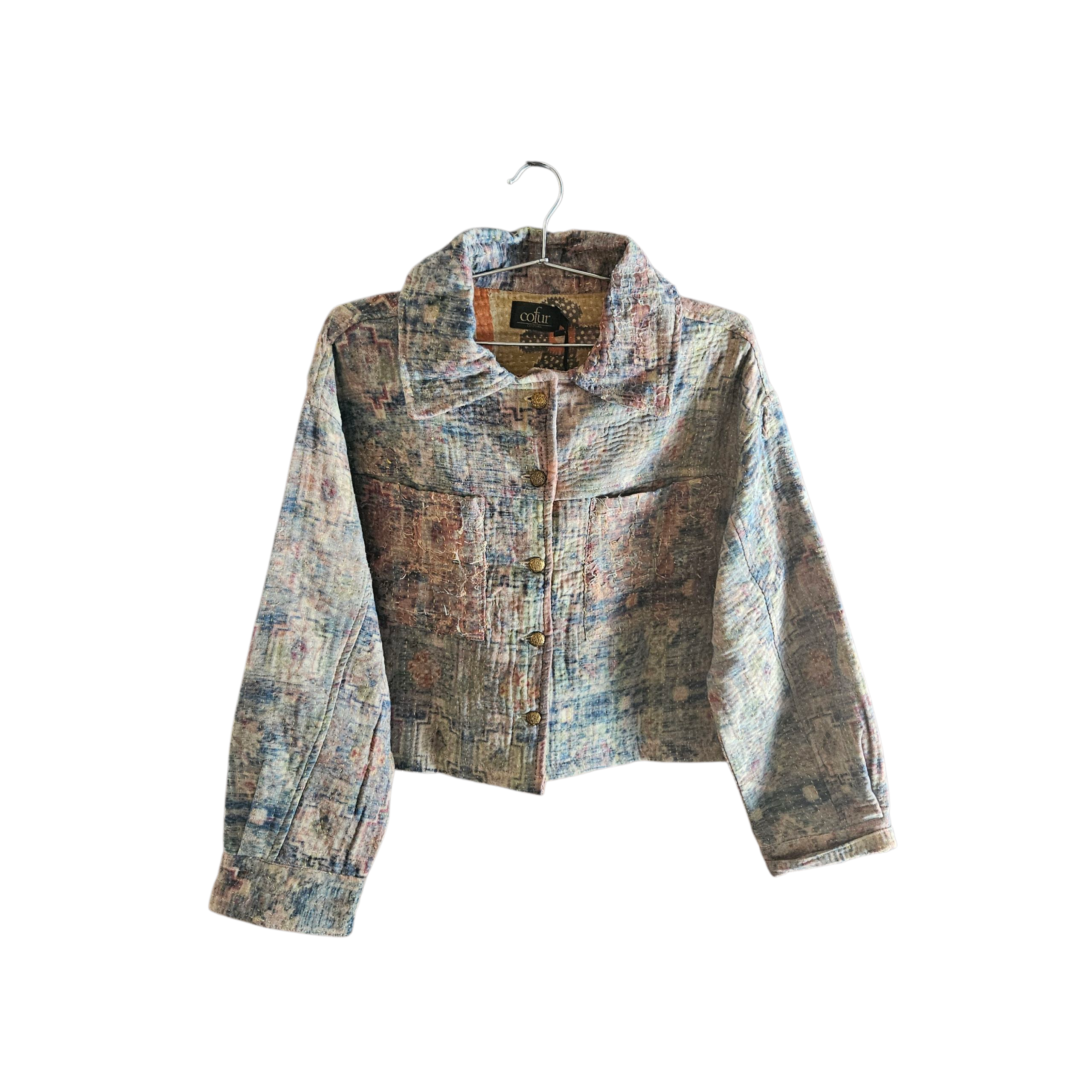 KANTHA FRONT POCKETS JACKET