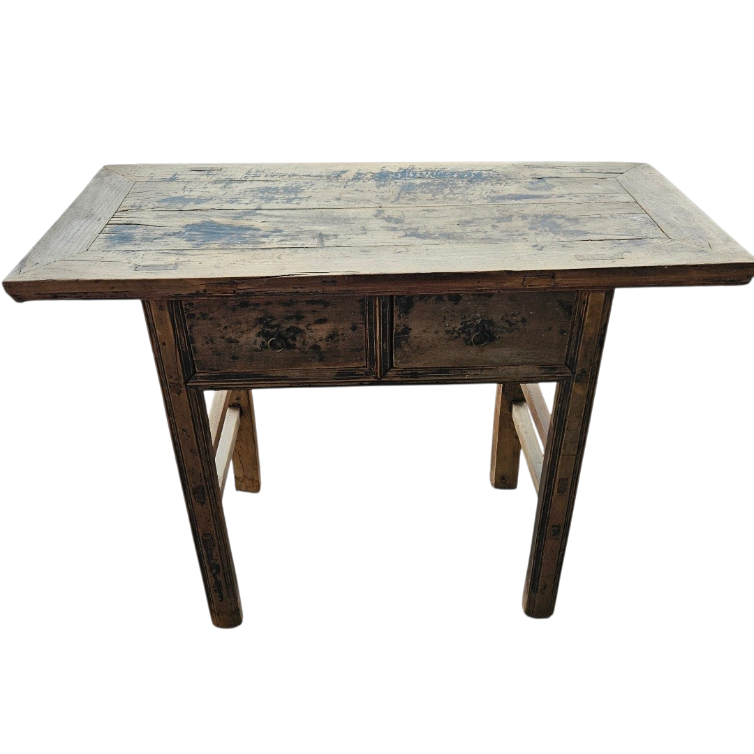 105•46•85 cms. TWO DRAWER TABLE