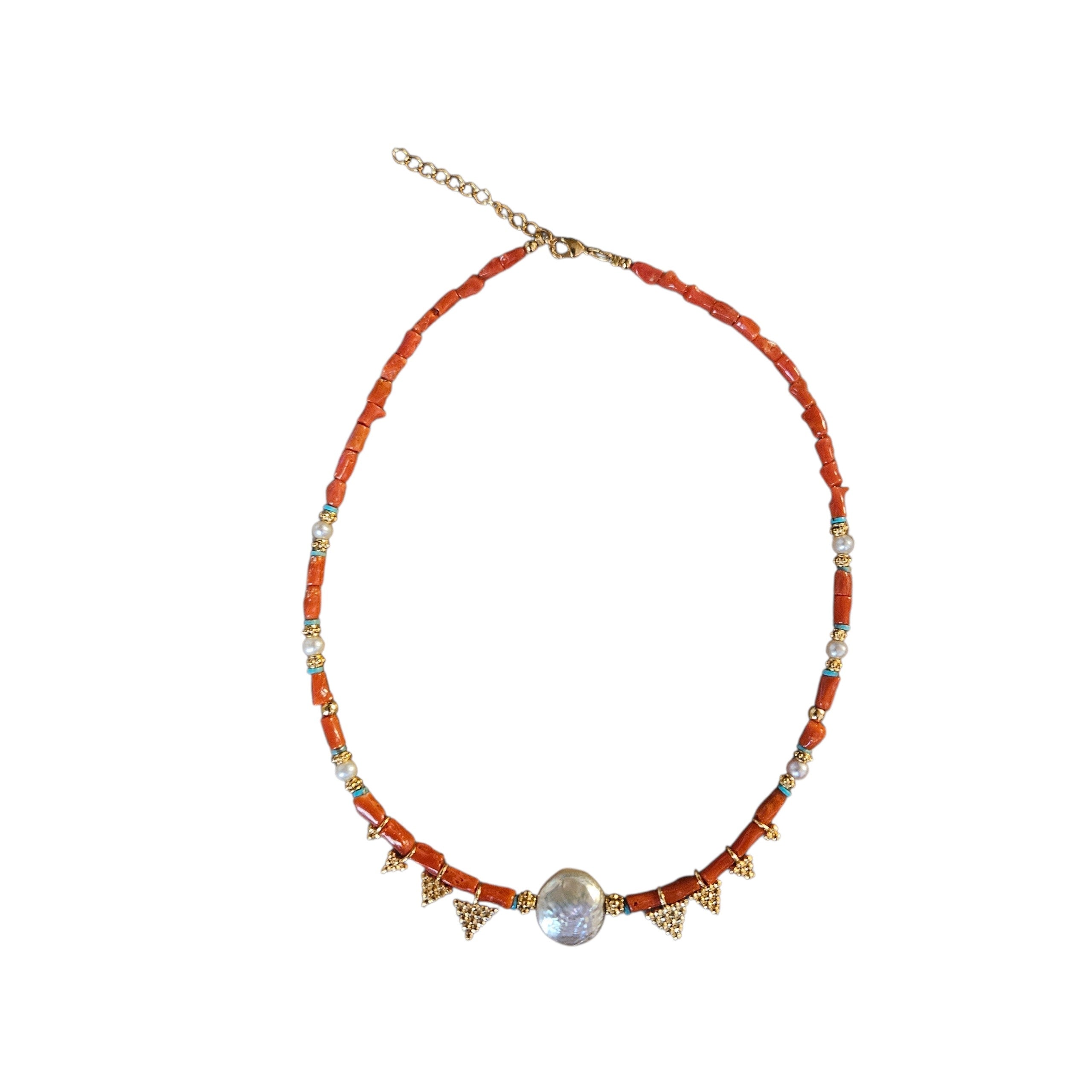 N°24 CORAL & PERLA 16,18g. NECKLACE