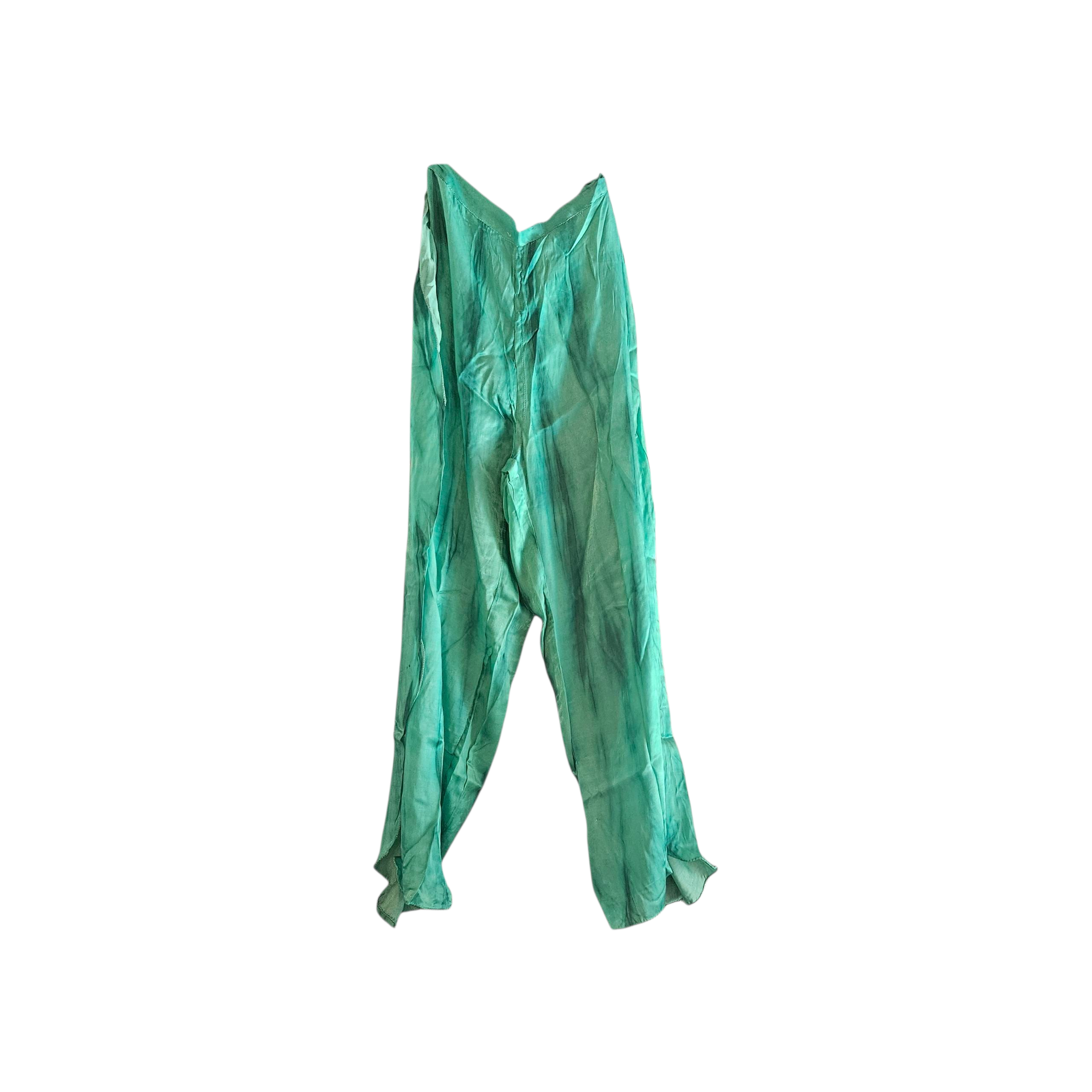 OPEN SATIN TROUSERS