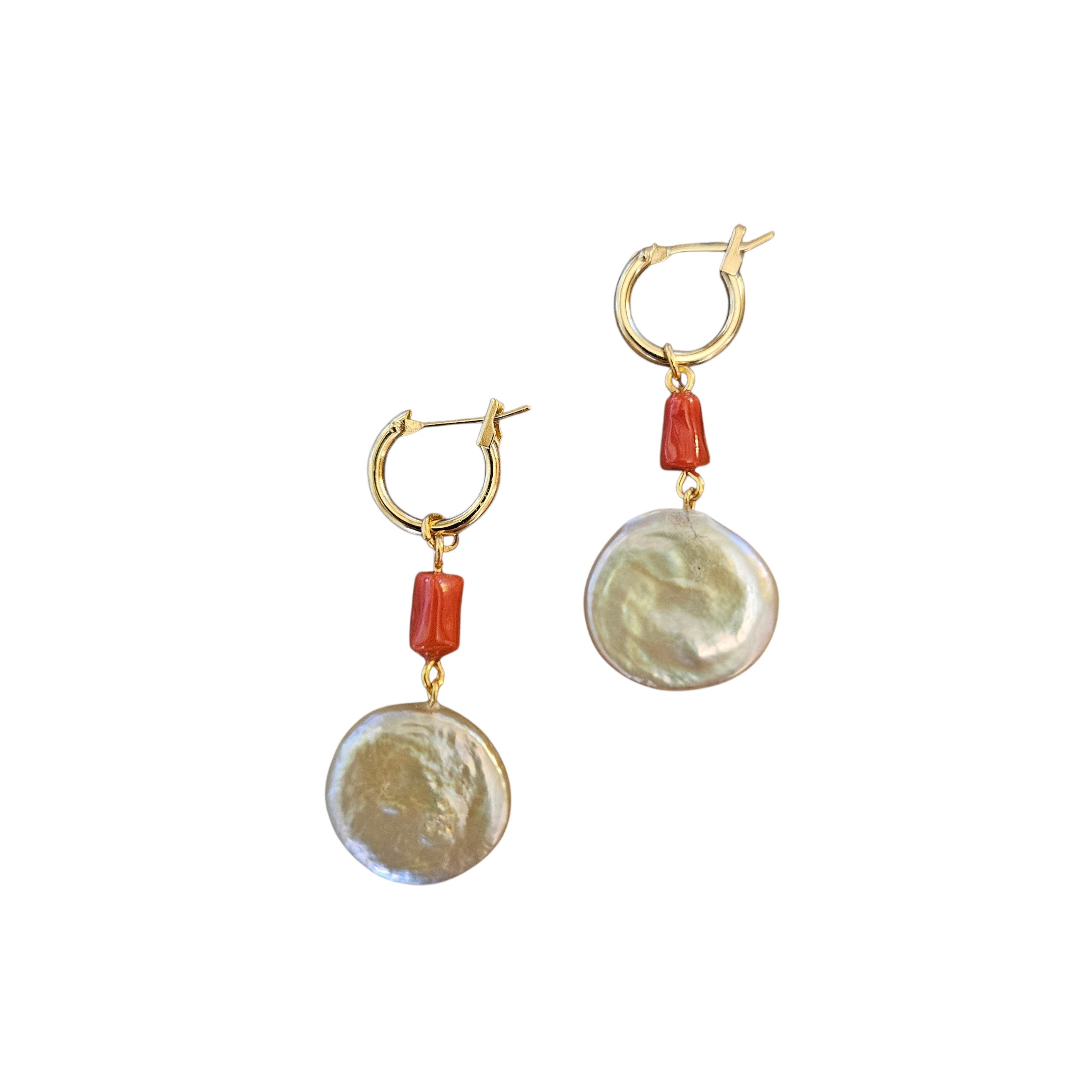 N°17 CORAL & PERLA 6,81g. EARRINGS