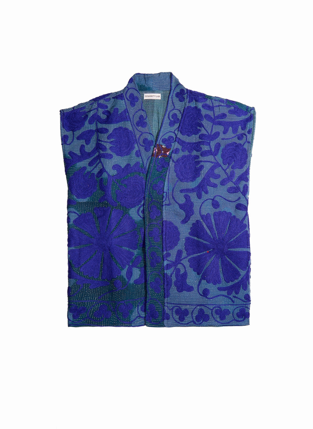 GILET KANTHA BRODE