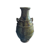 LARGE CERAMIC GREEN VASE