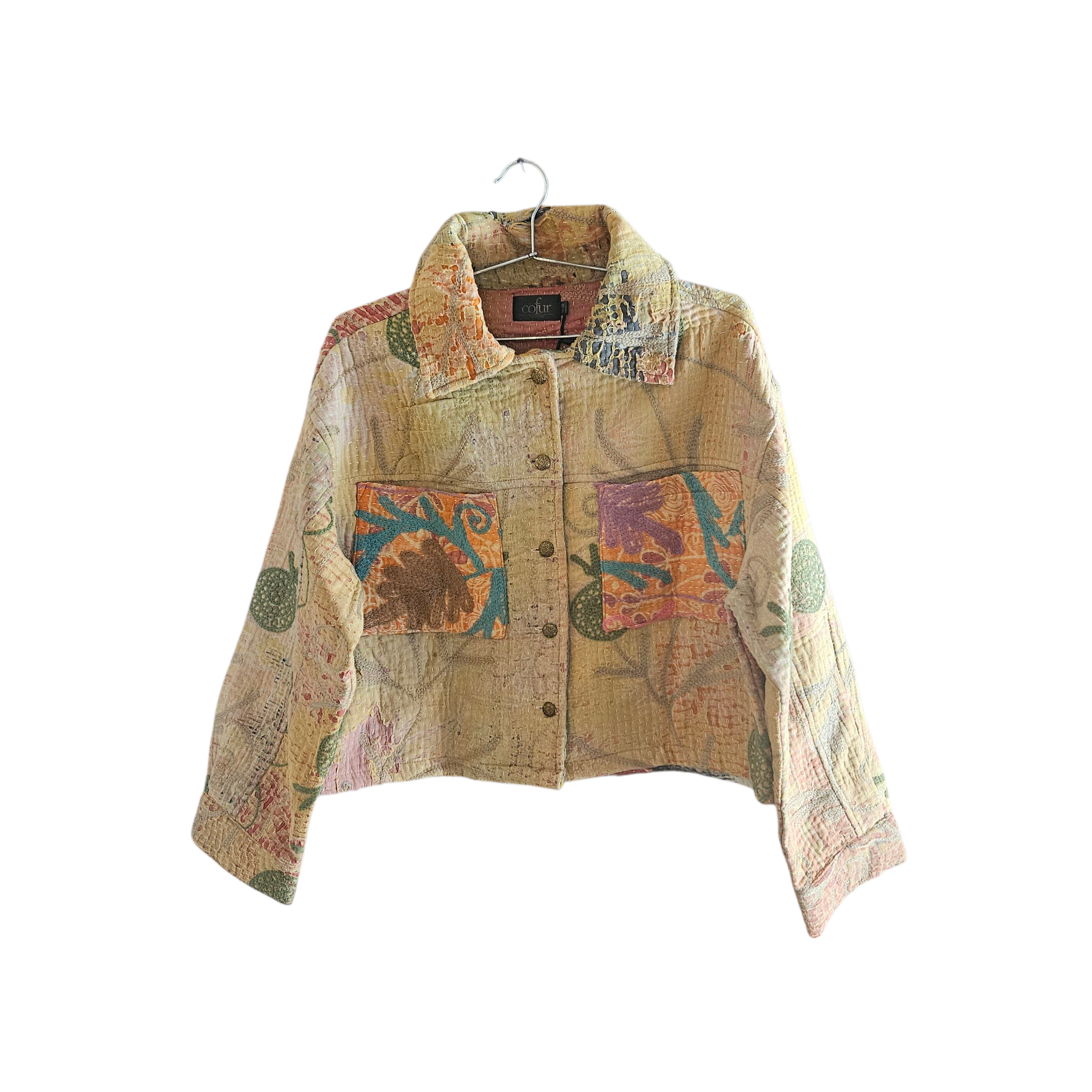 KANTHA FRONT POCKETS JACKET