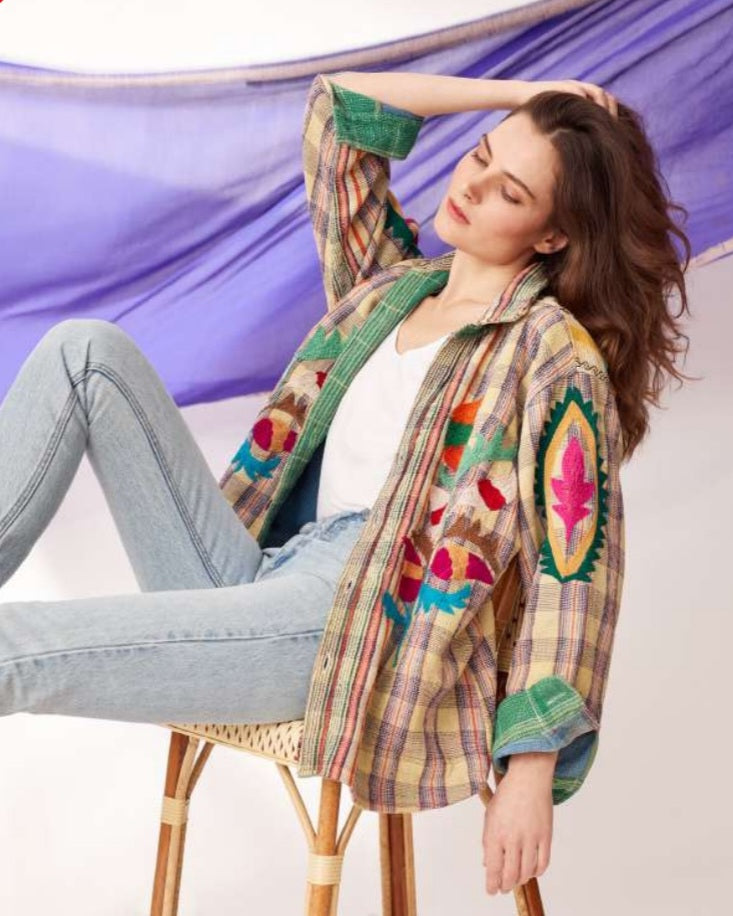 VESTE BAYA KANTHA BRODE