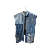 DENIM WITH EMBROIDERY VEST