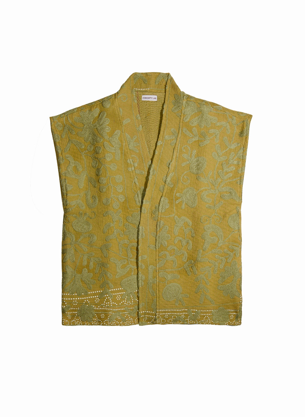 GILET KANTHA BRODE