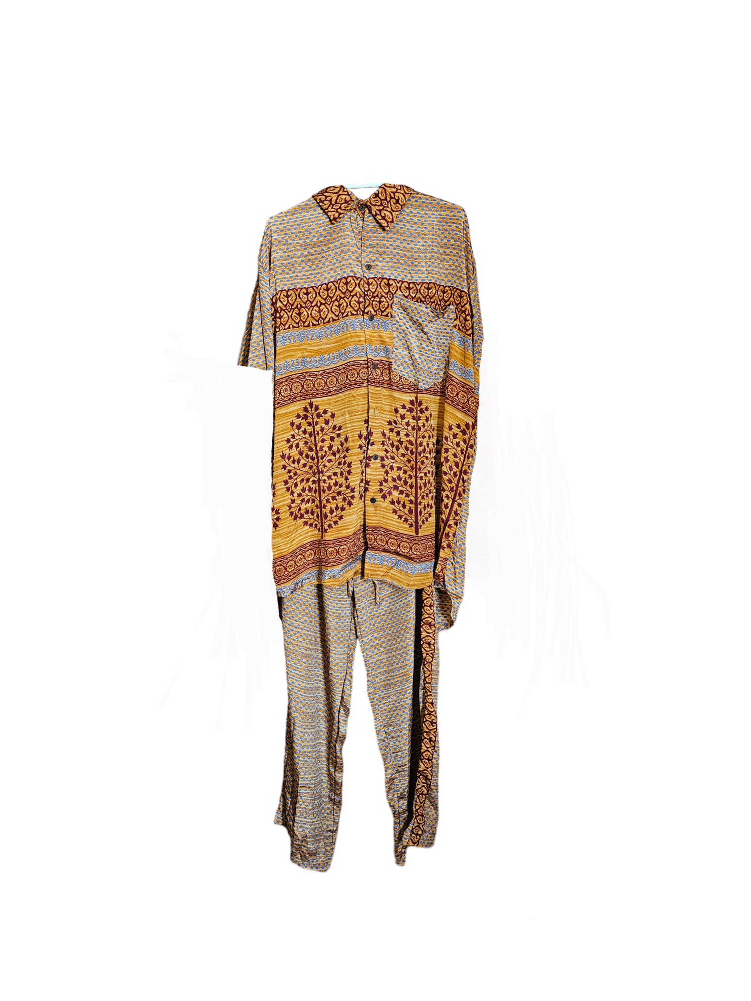 SHORT SLEEVE SILK SET
